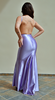 Abito Sirena Raso Lucido Lilla